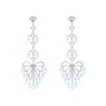 thumbnail image 1 of Aquamarine & Diamond Chandelier Drop Dangle Earrings in 18K White Gold 1.25Ctw, 1 of 7