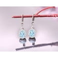 thumbnail image 1 of Aquamarine Drop Earrings – Handmade Women’s Leverback Earrings, Blue Gemstone Bridal Jewelry, Birthstone Earrings, 1 of 3