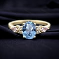 thumbnail image 1 of Aquamarine Engagement Ring, Alexandrite Diamond Cluster Ring, Bridal Personalized Jewelry, Art Deco Gift Ring, March Birthstone Promise Ring, 1 of 2