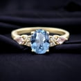Aquamarine Engagement Ring, Alexandrite Diamond Cluster Ring, Bridal