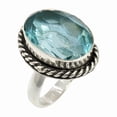 thumbnail image 1 of Aquamarine Gemstone Ring for Women 925 Sterling Silver Ring Light Blue Gemstone Jewelry March Birthstone Ring Size US 6, 1 of 7