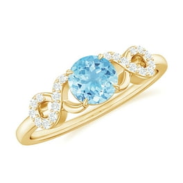 September Birthstone Blue Sapphire Stackable Ring 14K Yellow Gold US 9.50