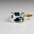 thumbnail image 1 of Aquamarine Ring, Natural Aquamarine Ring, Handmade Ring, Blue Aquamarine Ring, March Birthstone, Halo Ring, Solitaire Ring, Engagement Ring, 1 of 2