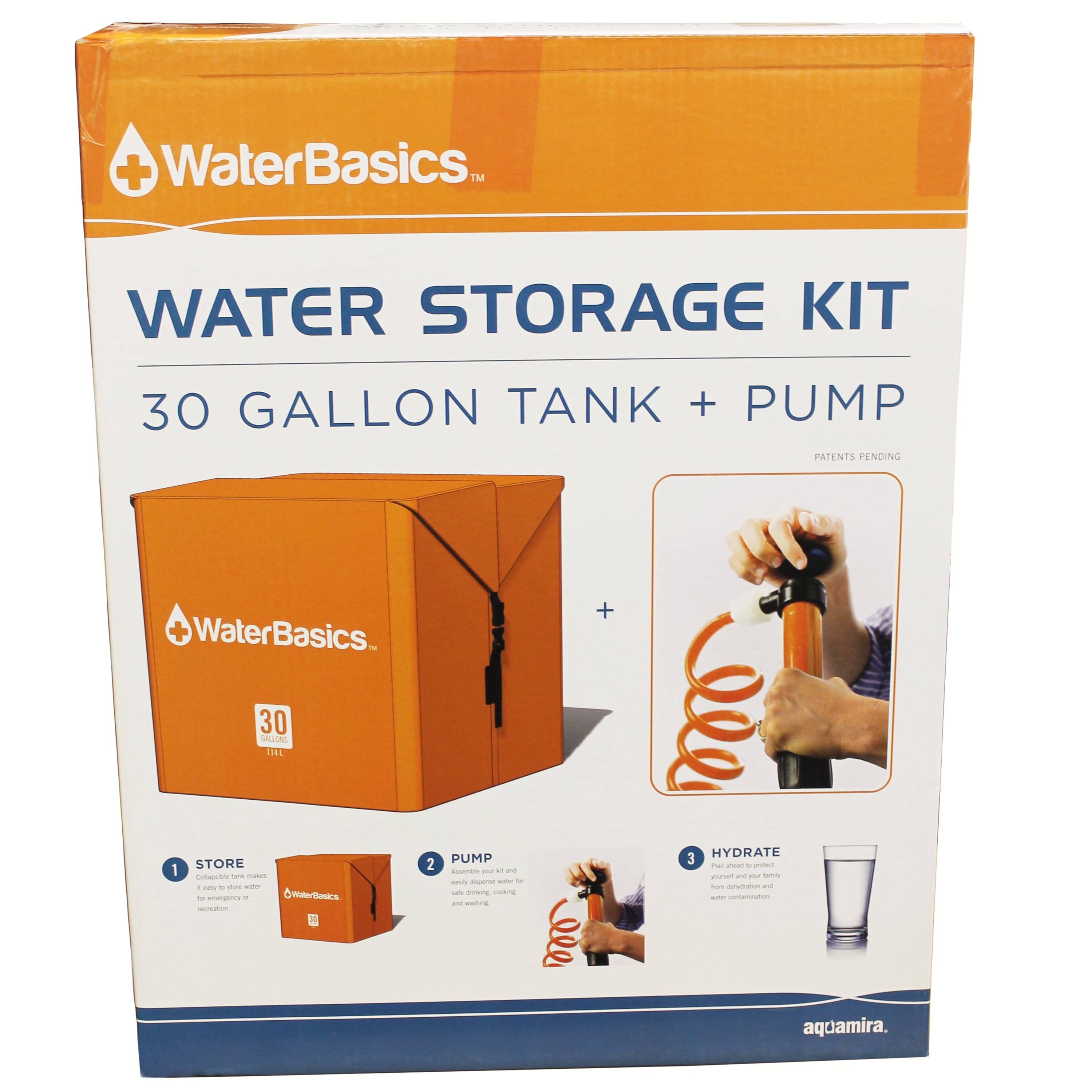 Aquamira WaterBasics Water Storage Kit 30 Gallons - Walmart.com