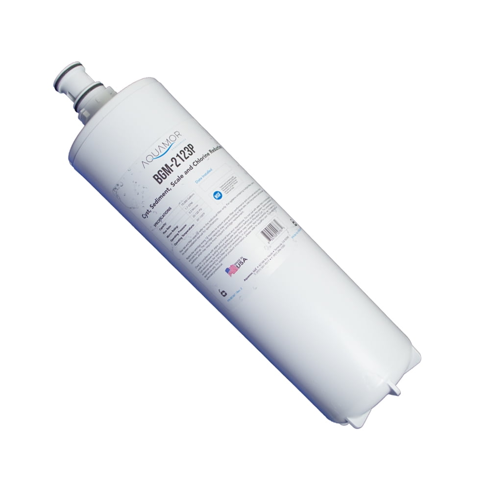 Aquamor BGM-2123P Water Filtration Replacement Cartridge for Commercial Ice Maker Hf20-s High Flow Series Reduces Sediment, Chlorine, Taste, Odor, Cysts, and Scale.