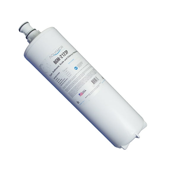 Aquamor BGM-2123P Water Filtration Replacement Cartridge for Commercial Ice Maker Hf20-s High Flow Series Reduces Sediment, Chlorine, Taste, Odor, Cysts, and Scale.