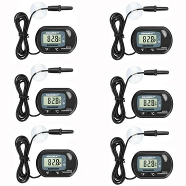 Aquaneat 6 Pack Aquarium Thermometer Digital Fish Tank Water Temperature Test