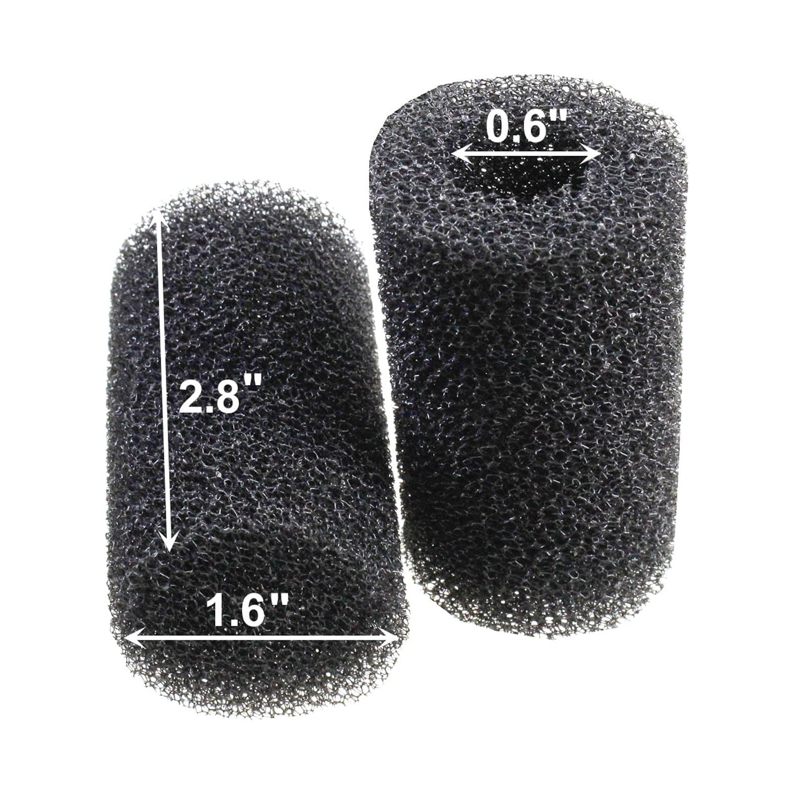 AQUANEAT Vorfilterschwamm 6er-Pack Für Aquarium | Schutz Für Babyfische & Garnelen | Für 1 Cm Filteranschluss, 3,6 X 6,1 Cm