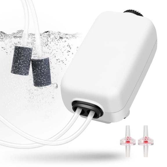 Aquaneat Aquarium Air Pump, 100gal Fish Tank Bubbler, Hydroponic Pump with Air Stones, Tubing, Check Valves