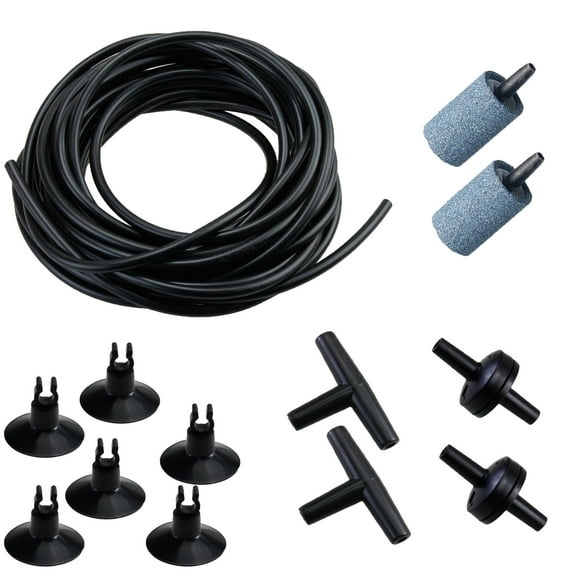 Aquaneat Aquarium Airline Tubing, 14feet Black Air Pump Tubing with Accessories