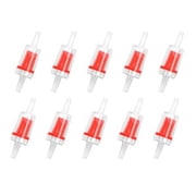 Aquaneat Aquarium Check Valve, Air Pump One Way Non Return Valve, Red, 10pcs