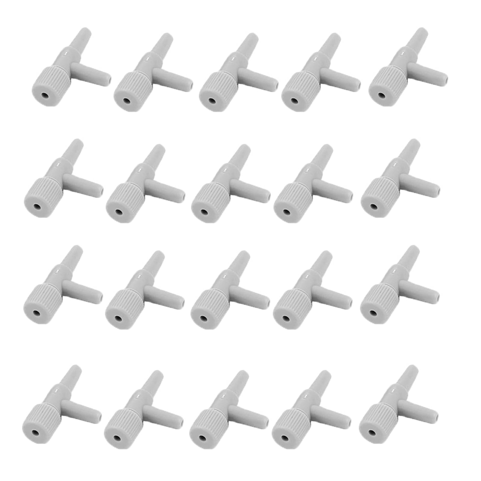 Aquaneat Aquarium Control Valve,2 Way Air Valve for Fish Tank Air Pump, Grey,20PCS