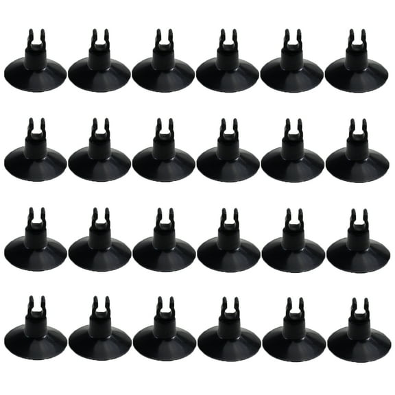 Aquaneat Aquarium Suction Cups, for Fish Tank Airline Tubing, Black, 24pcs