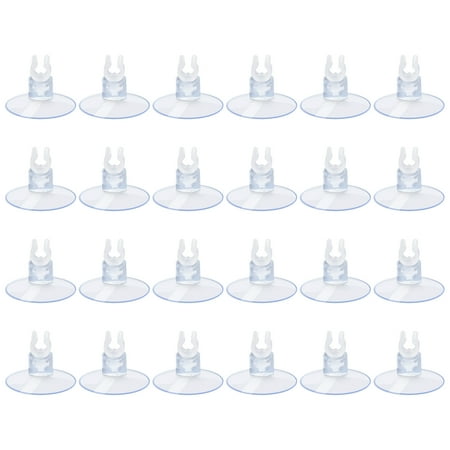 Aquaneat Aquarium Suction Cups, for Fish Tank Airline Tubing, Clear, 24pcs