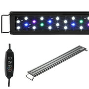 Aquaneat LED Aquarium Light, Full Spectrum, Adjustable, with Built-in Timer for 18-24 Inch Water Fish Tank Light Multi-Color