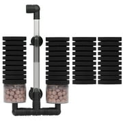 Aquaneat Sponge Filter, Aquarium Sponge Filter with Ceramic Media Balls, for Betta Fry Shrimp Tank, with 2 Spare Sponges, up to 55Gal