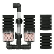 Aquaneat Sponge Filter, Aquarium Sponge Filter with Ceramic Media Balls, for Betta Fry Shrimp Tank, with 2 Spare Sponges