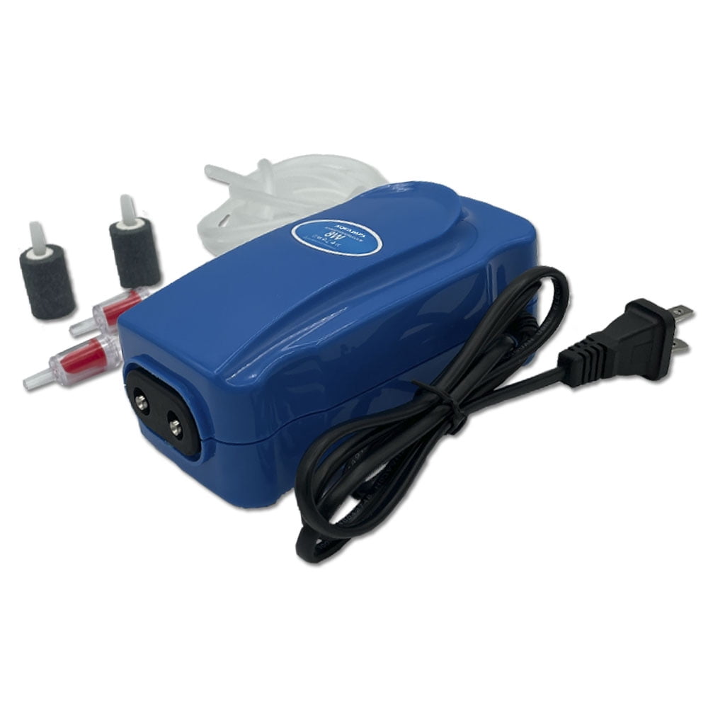 Aquapapa 8W 100GPH Aquarium Air Pump Set, Dual Outlets for 20100