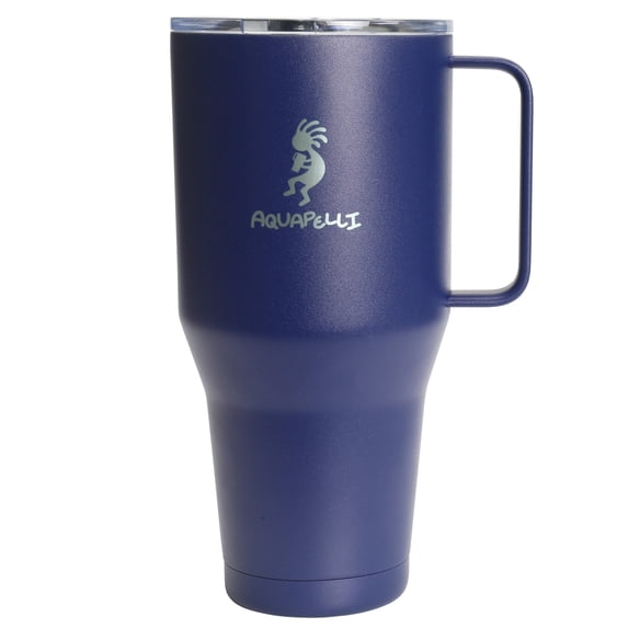 Aquapelli Vacuum Insulated Tumbler with Handle, 40 Ounces, Blueprint Blue