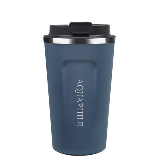 Aquaphile 17oz Coffee Mug to Go Stainless Steel Thermos Double Wall Insulated Coffee Cup Reusable Travel Mug with Leak Proof Lid, Navy Blue