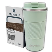 Aquaphile Travel Coffee Cup Leak proof Insulated Reusable Travel Coffee Mug Mint Green 17 Fluid Ounces