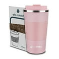 thumbnail image 1 of Aquaphile Vacuum Insulated Coffee Travel Mug - Double Walled Reusable Tumbler Cups Light Pink 17 Fluid Ounces, 1 of 7