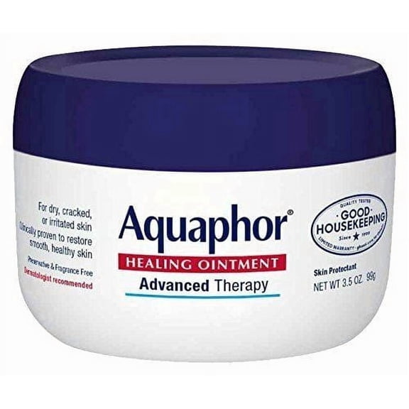 Aquaphor Advanced Therapy Healing Ointment Skin Protectant 3.5 Ounce Jar Pack of 3