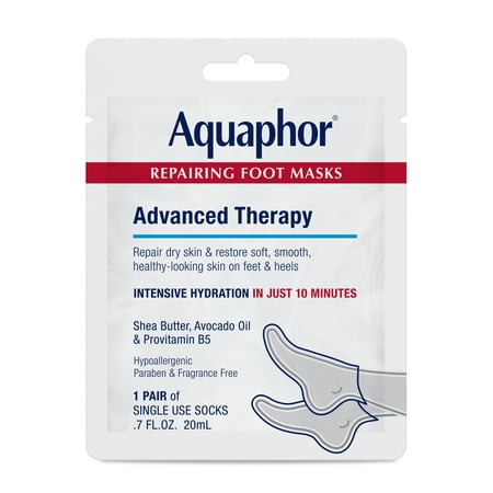 Aquaphor Repairing Foot Masks for Dry Feet, Moisturizing Socks, Mothers Day Gifts, 1 Pair