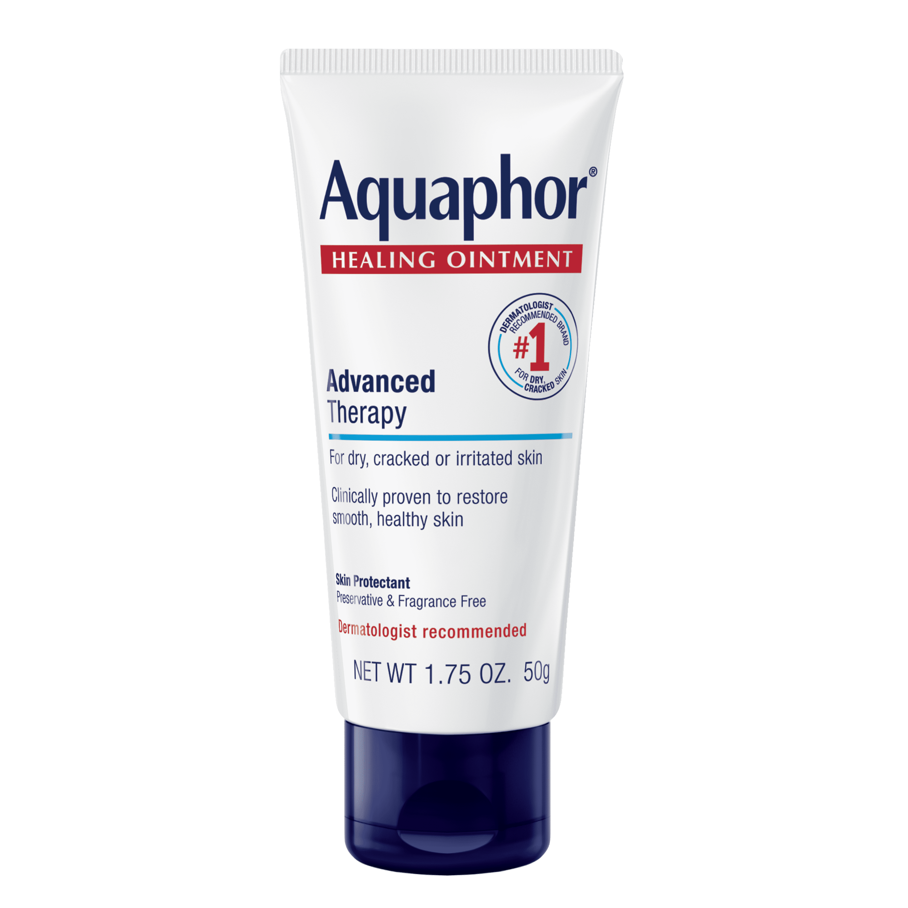 Aquaphor Advanced Therapy Unscented Hand and Body Moisturizer Ointment for Cracked Skin 1.75oz