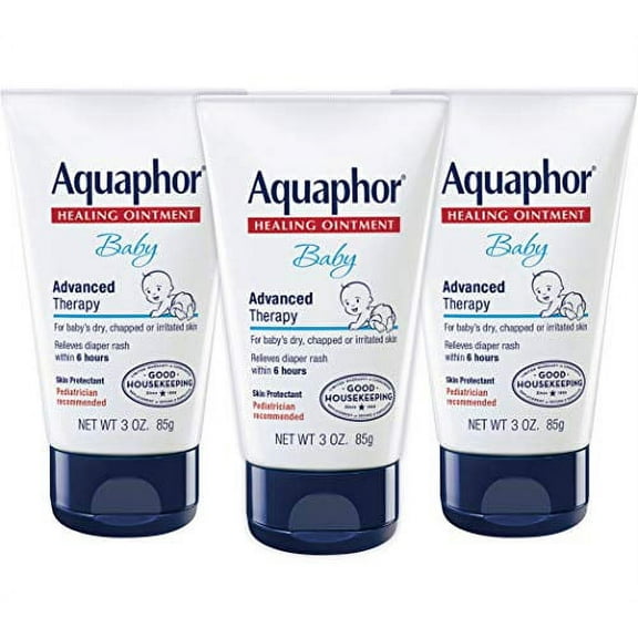 3 pack Aquaphor Baby Healing Ointment 3oz each Advanced Therapy for Chapped Cheeks & Diaper Rash