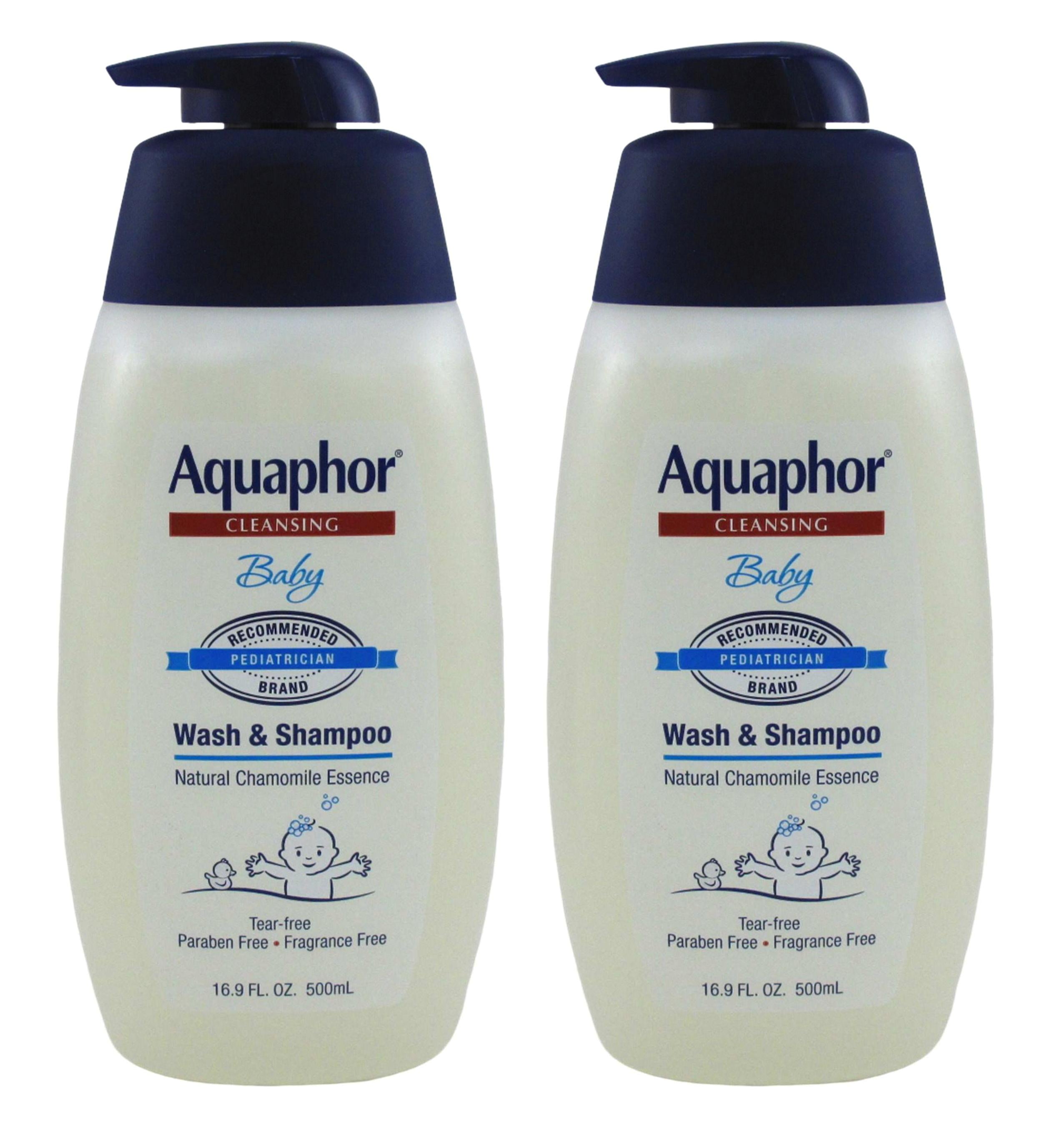 Aquaphor Baby Cleansing Wash & Shampoo 16oz Pump (Pack of 2)