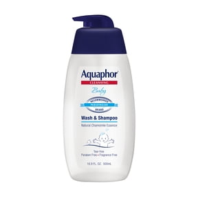 Aquaphor Baby Wash & Shampoo, Fragrance Free and Tear Free for Baby's Sensitive Skin, 16.9 fl oz