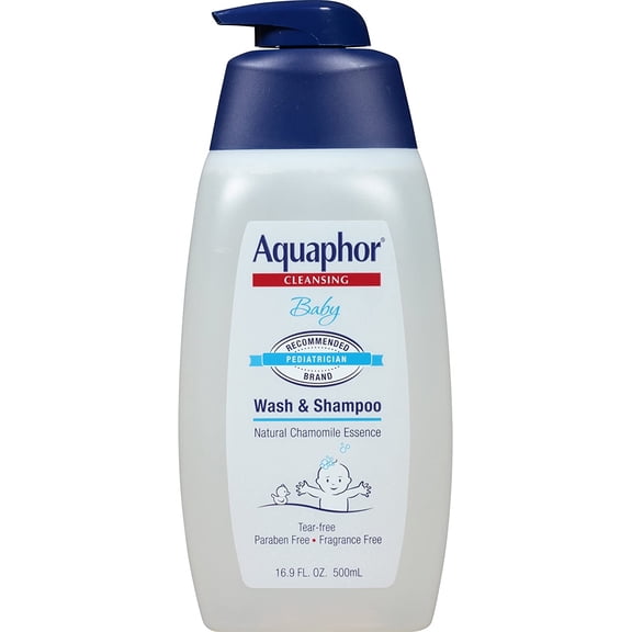 Aquaphor Baby Wash and Shampoo - Mild, Tear-Free 2-in-1 Solution for Babys Sensitive Skin