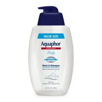 Aquaphor Baby Wash & Shampoo, Fragrance Free and Tear Free for Baby's Sensitive Skin, 25.4 fl oz