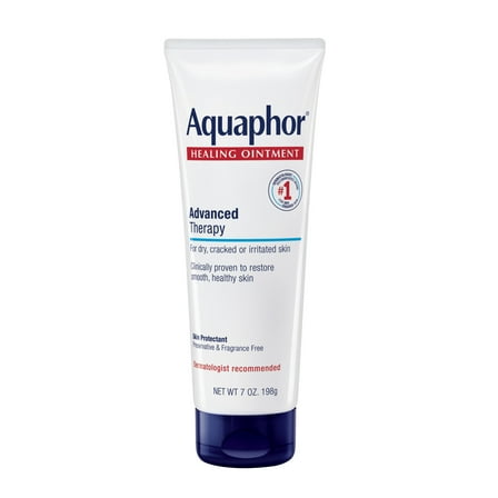 Aquaphor Healing Ointment Skin Protectant for Dry, Cracked, Irritated Skin, Fragrance Free, 7 oz
