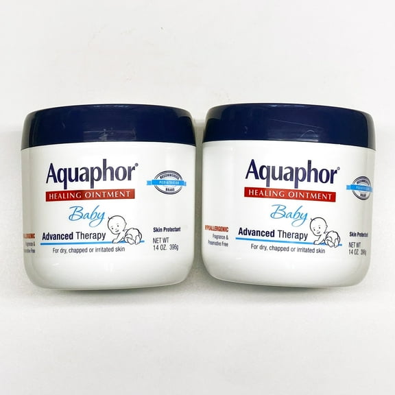 Aquaphor Healing Ointment Baby Advanced Therapy Jar 14 oz, 2 Pack