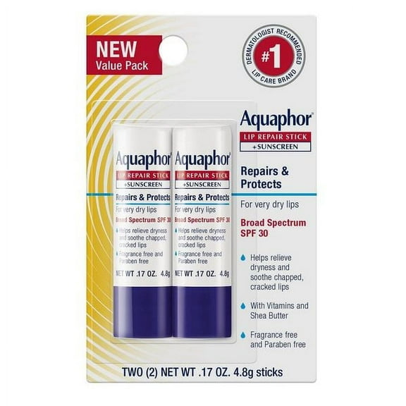 Aquaphor Lip Balm Repair Stick Sunscreen Spf 30, 0.34 oz