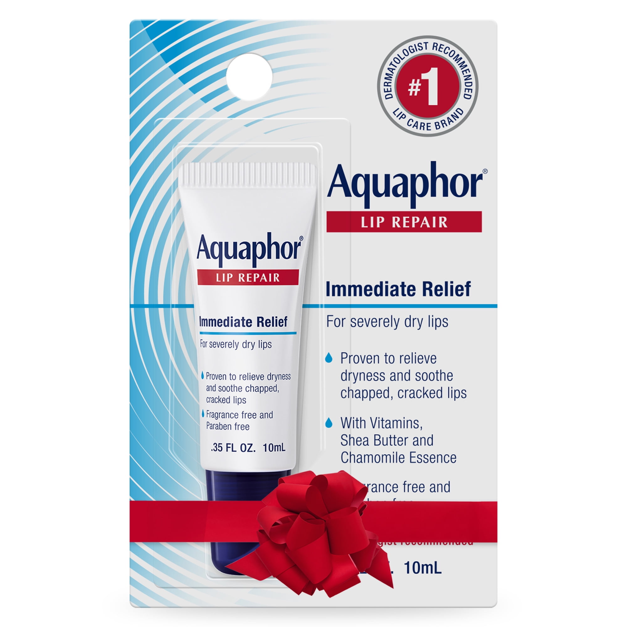 Aquaphor Lip Repair Ointment for Dry Lips with Shea Butter, Holiday Gifts, 0.35 fl oz