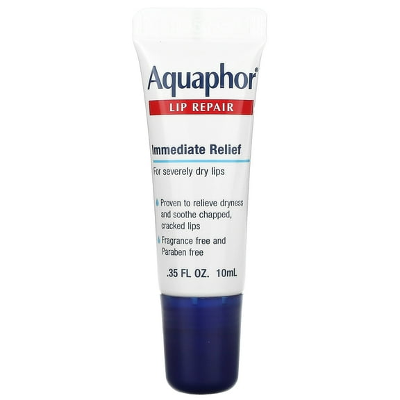 Aquaphor Lip Repair Ointment Tube, Immediate Relief - 0.35 Oz