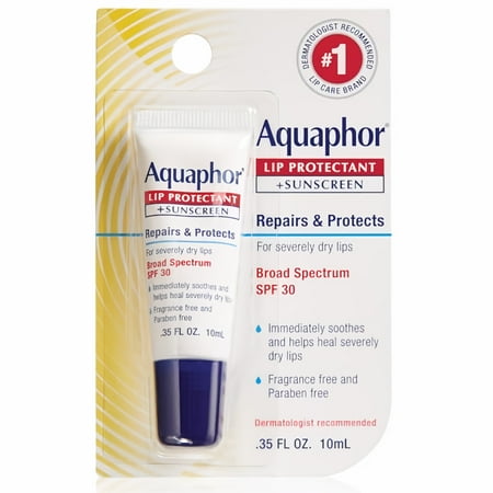 Aquaphor Lip Protectant + Sunscreen .35 fl oz (Pack of 4)