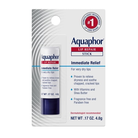 Aquaphor Lip Repair Stick for Immediate Relief of Very Dry Lips 0.17Oz