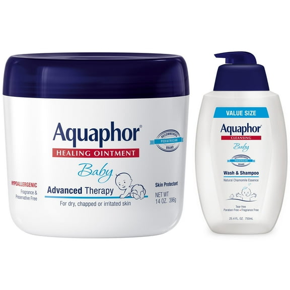 Aquaphor Baby Everyday Essentials Value Size Kit, Baby Essentials 2-Piece Kit