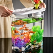 Aquaponic Planter Basket Aquarium Fish Bowl Decoration Accessories Plants Growing System Tank for Home Living Room Garden Desktop Soil Cultivation