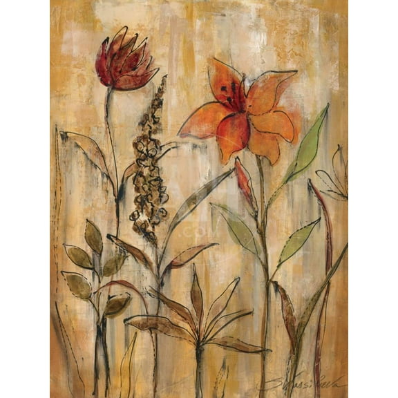 Aquarelle Garden II, Botanical Unframed Premium Giclee Print Wall Art by Silvia Vassileva Sold by ArtCom