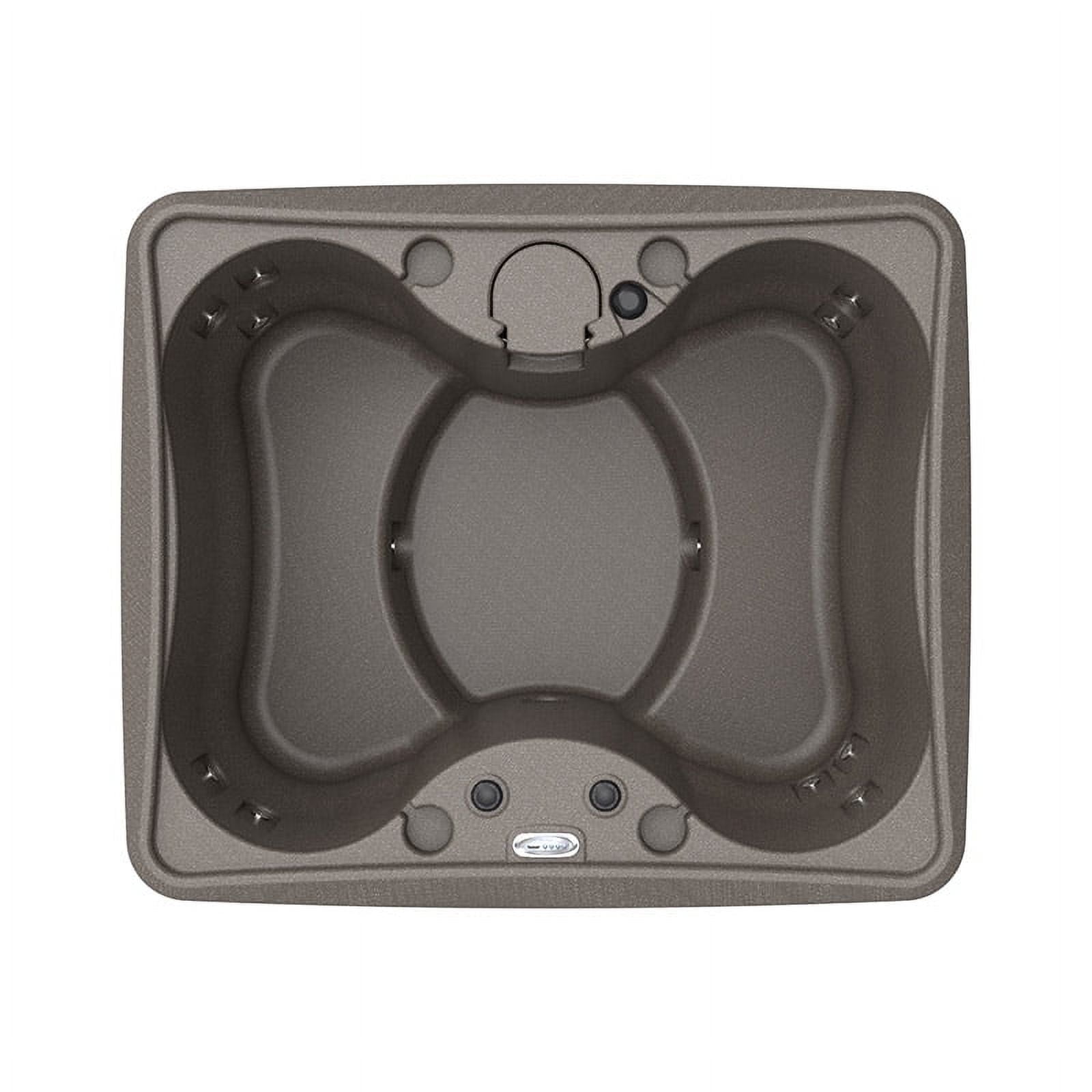 Keystone 4-Person Gray Polyethylene Hot Tub with LED Waterfall