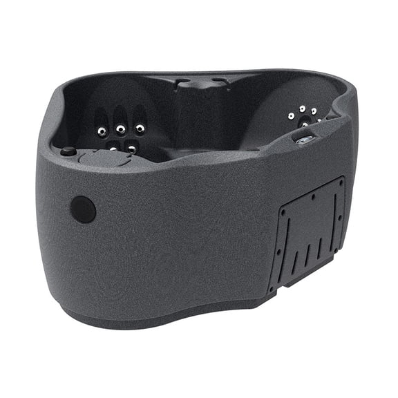 Premium 300 2-Person Plug and Play Hot Tub with 20 Stainless Jets, Heater, Ozone and LED Waterfall in Graystone