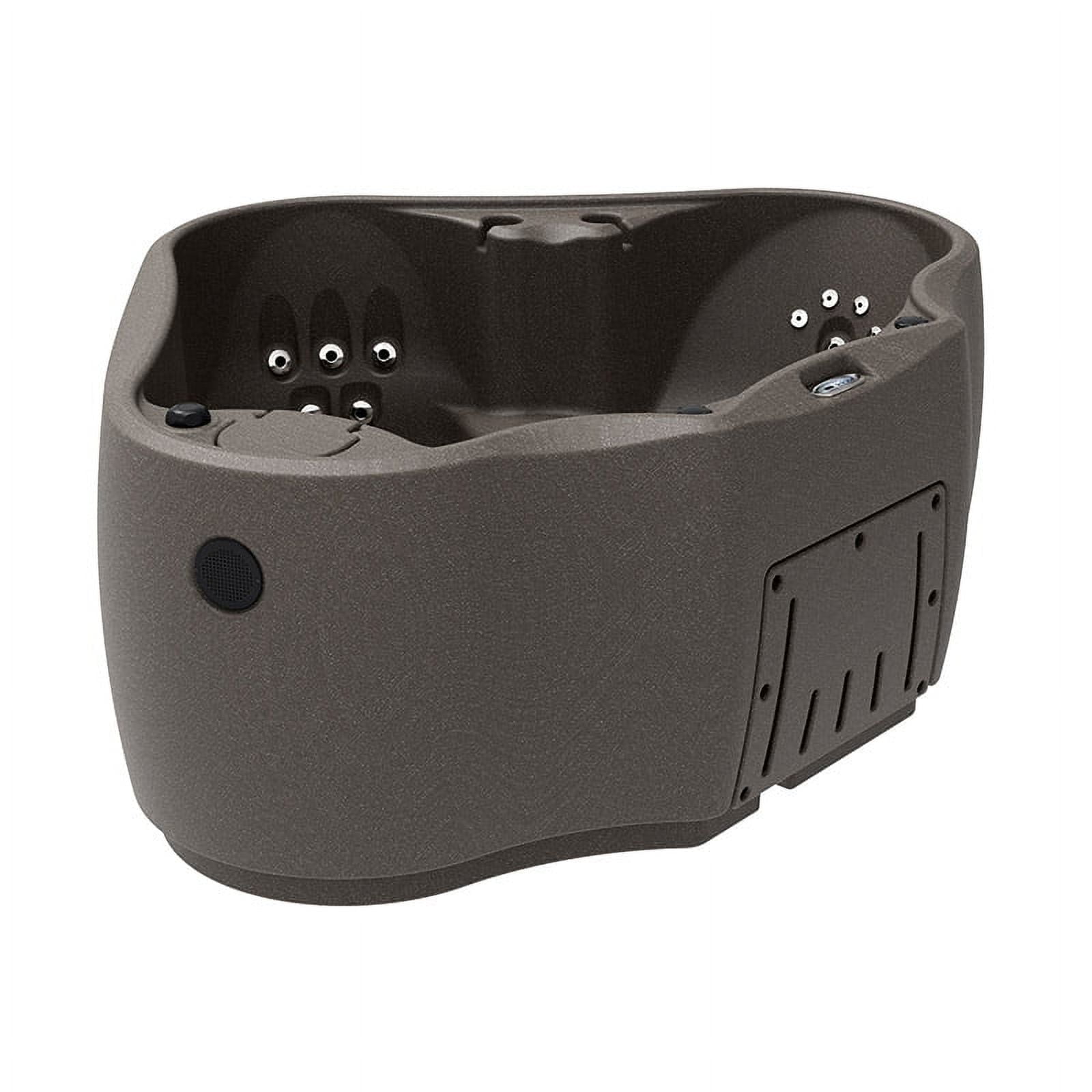 Keystone Gray 2-Person Oval Plug & Play Hot Tub with LED Waterfall