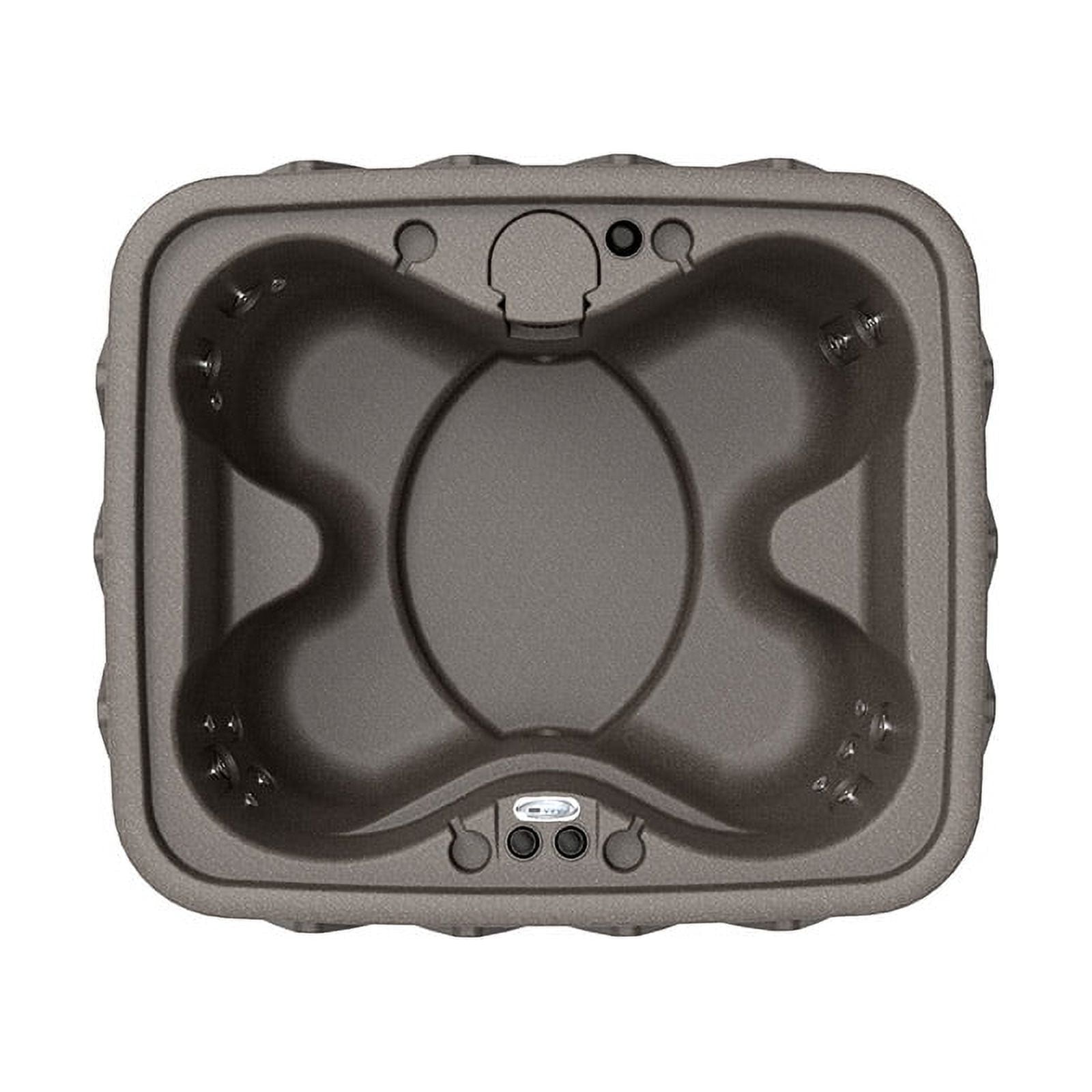 Keystone Gray Polyethylene 4-Person 20-Jet Hot Tub with LED Waterfall