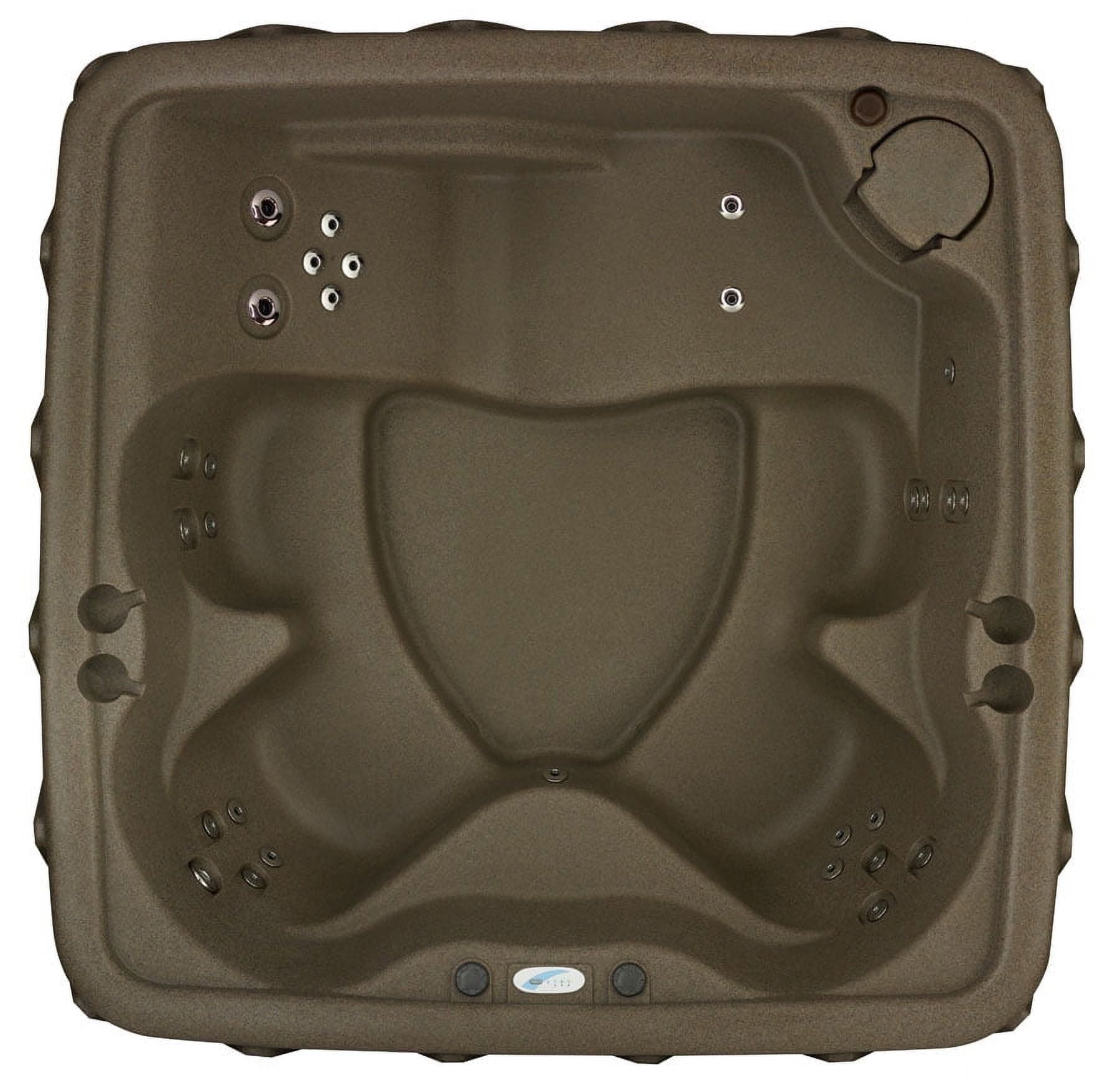 Brownstone 5-Person Rectangle Plug & Play Hot Tub with LED Waterfall