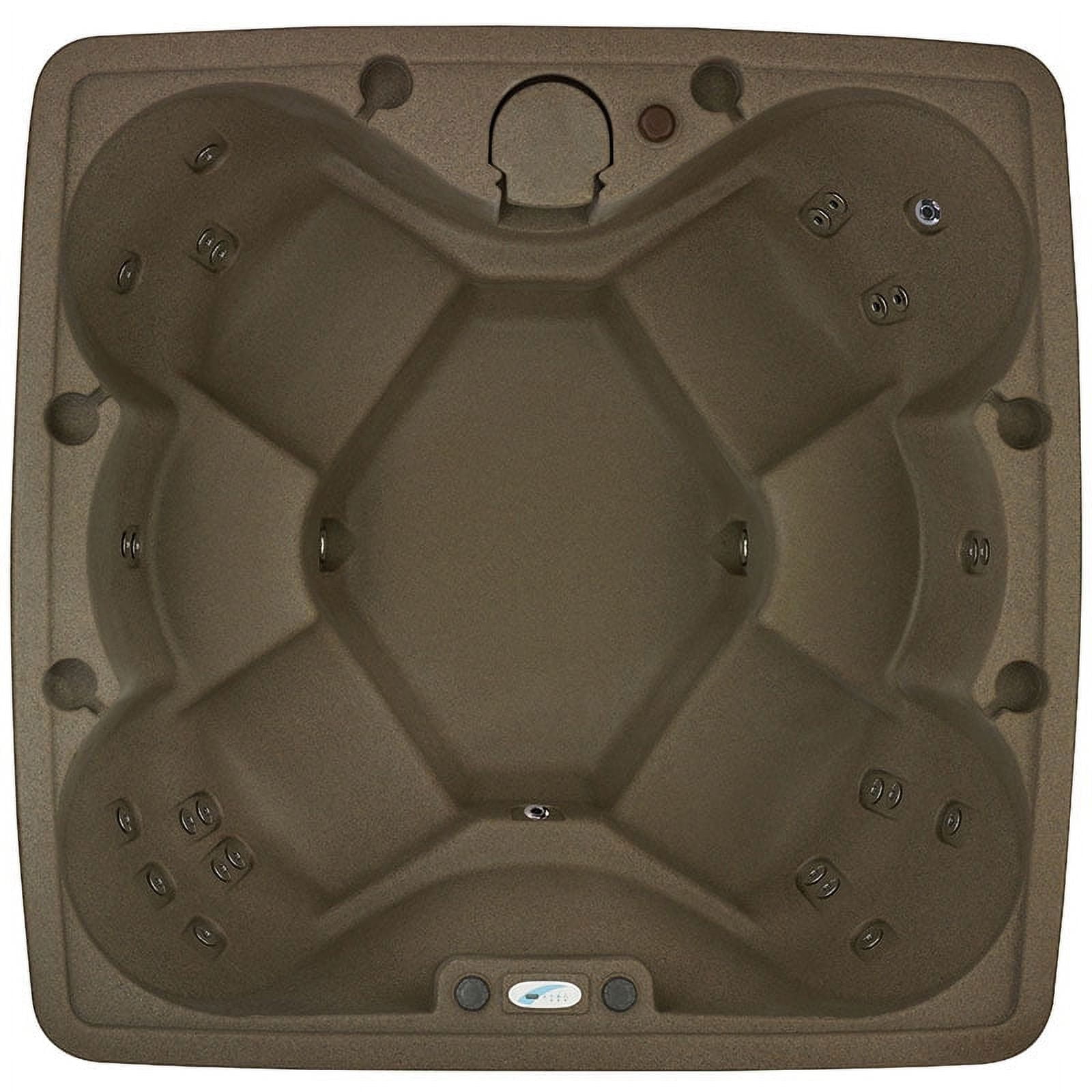 Brownstone 6-Person Rectangular Hot Tub with LED Waterfall